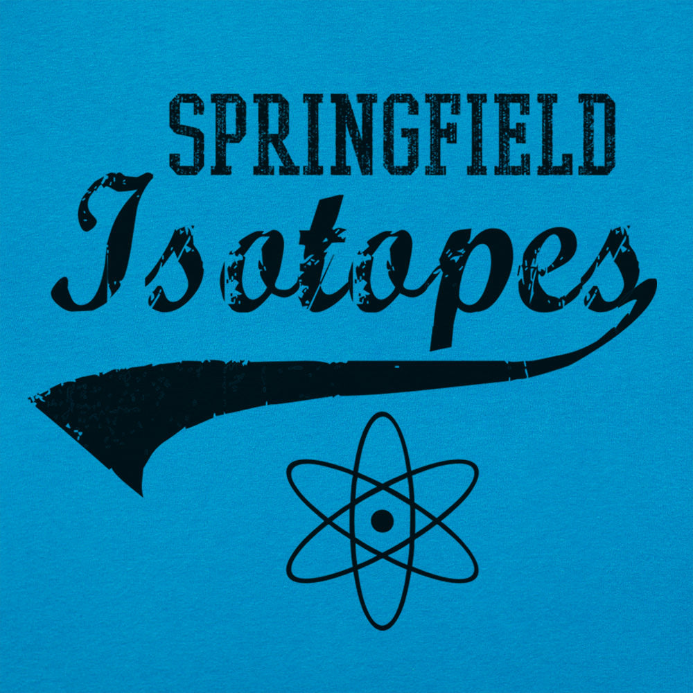 Springfield Isotopes Baseball Team Atom Logo graphic Women's T-Shirt in Sky Blue