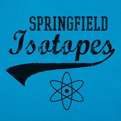 Springfield Isotopes Baseball Team Atom Logo graphic Women's T-Shirt in Sky Blue