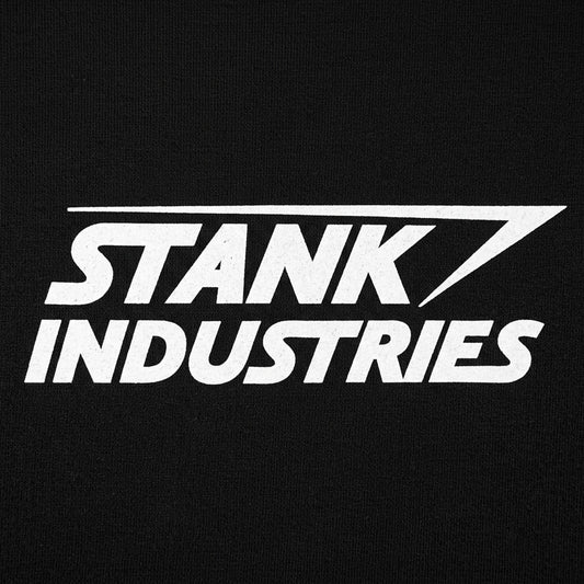 Stank Industries Superhero Company Parody Logo detail