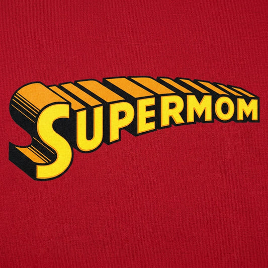 Supermom Comic Book Superhero Logo detail