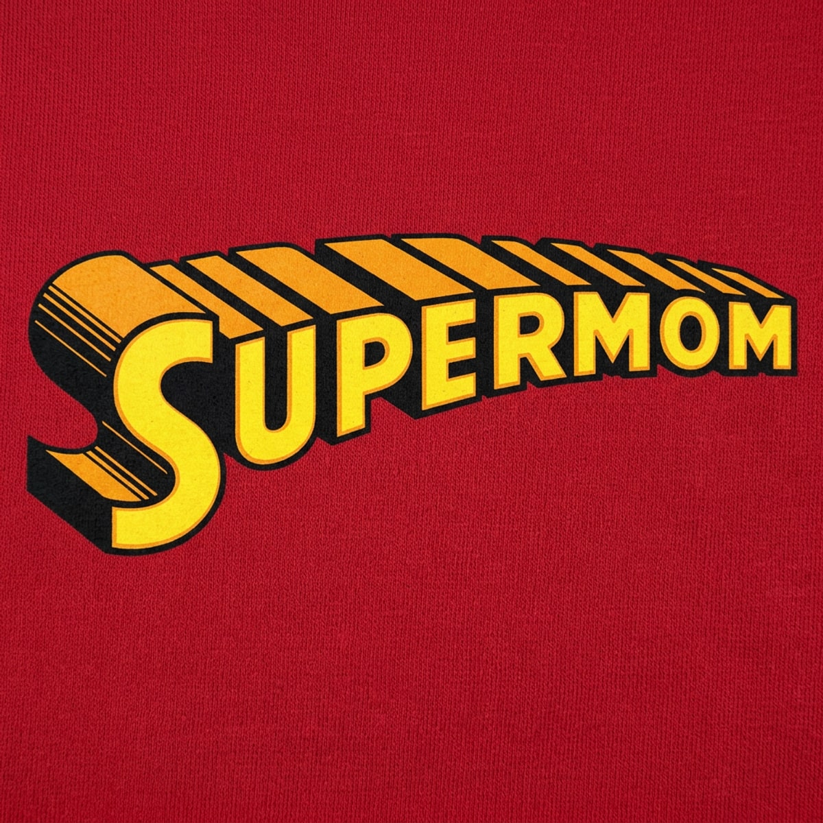 Supermom Comic Book Superhero Logo detail