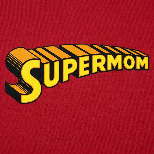 Supermom Comic Book Superhero Logo detail