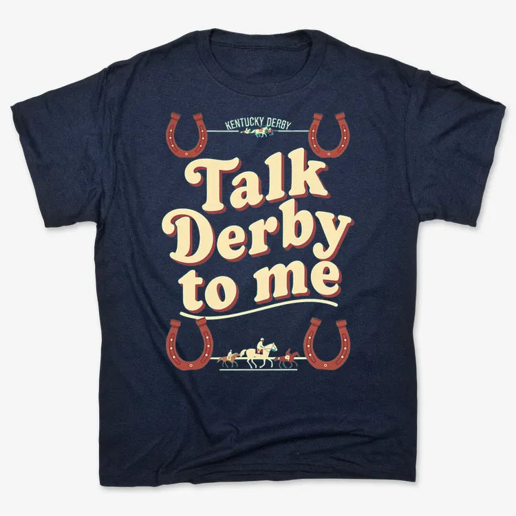 Talk Derby to Me-Men's T-Shirt-Navy Blue