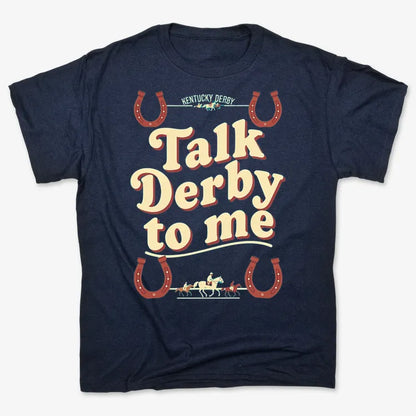 Talk Derby to Me-Men's T-Shirt-Navy Blue