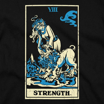 Tarot Strength Card Woman Taming a Lion detail