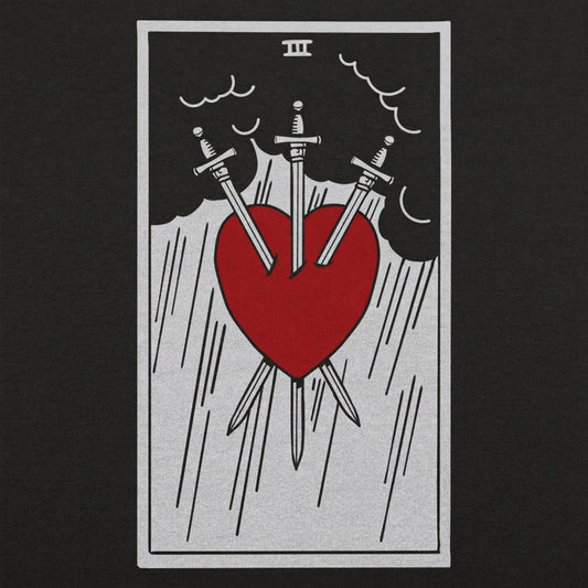 Tarot Three of Swords Card Graphic detail