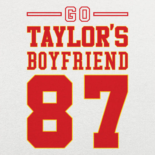 Taylor's Boyfriend Football Jersey Number 87 graphic tee design
