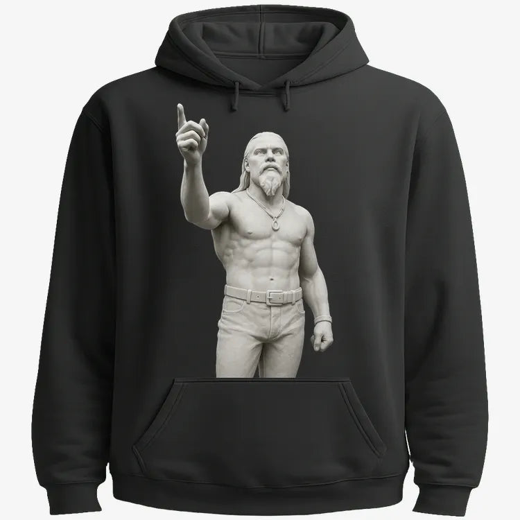 Techno Viking Statue-Hoodie-Black