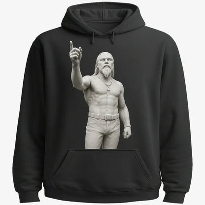 Techno Viking Statue-Hoodie-Black