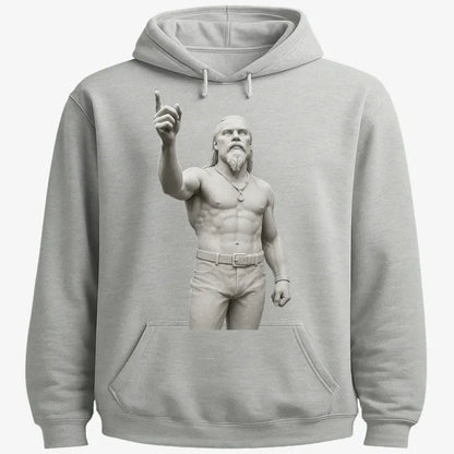 Techno Viking Statue-Hoodie-Gray Heather