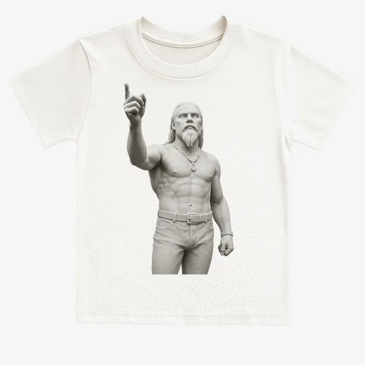 Techno Viking Statue-Kids T-Shirt-White