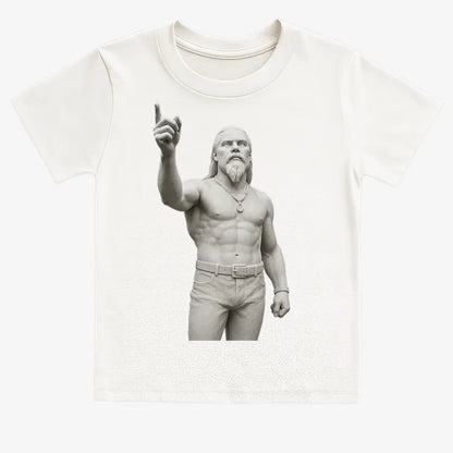 Techno Viking Statue-Kids T-Shirt-White