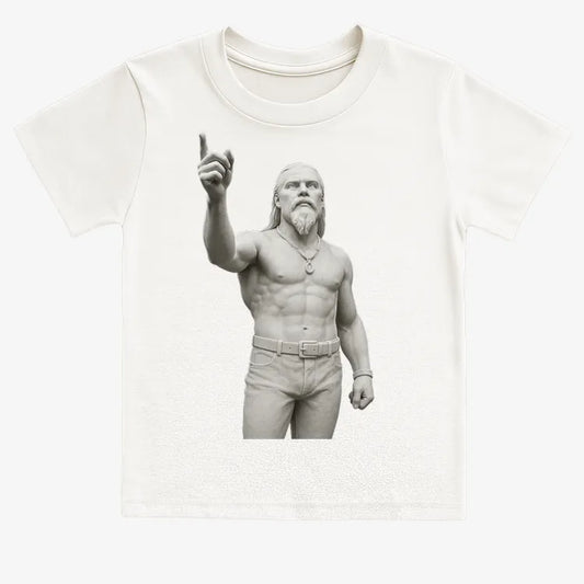Techno Viking Statue-Kids T-Shirt-White
