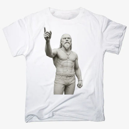 Techno Viking Statue-Men's T-Shirt-White