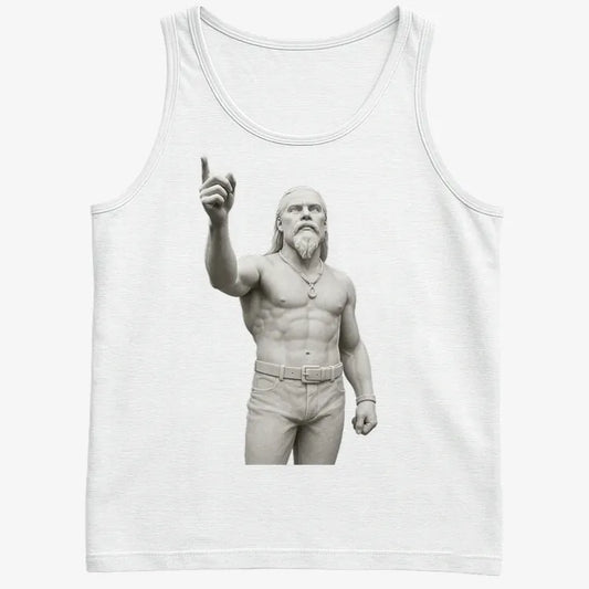Techno Viking Statue-Men's Tank Top-White