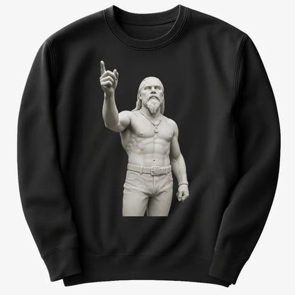 Techno Viking Statue-Sweater-Black