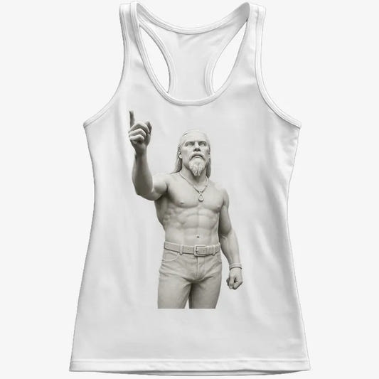 Techno Viking Statue-Women's Tank Top-Snow