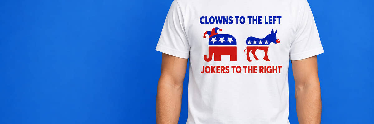 Tee Time deal of the day: Clowns to the Left Jokers to the Right — $6