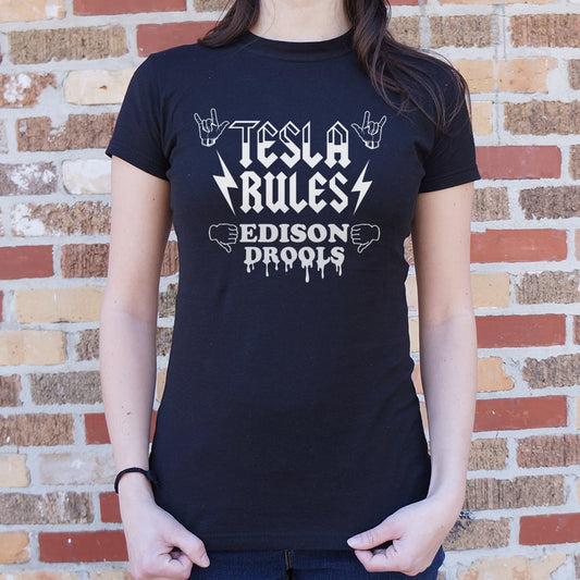 Tesla Rules Edison Drools - 6DollarShirts