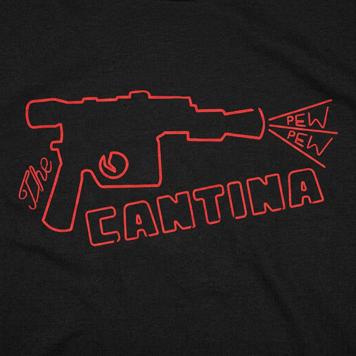 The Cantina Neon Blaster Sign detail