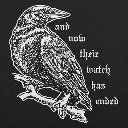 And Now Their Watch Has Ended Gothic Raven Graphic