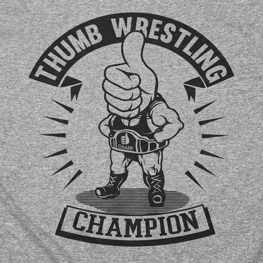 Thumb Wrestling Champion Funny Graphic detail