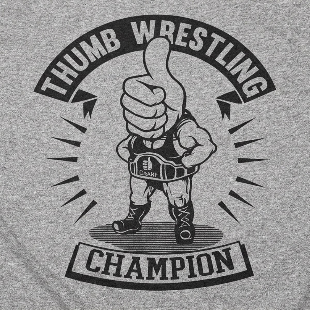 Thumb Wrestling Champion Funny Graphic detail