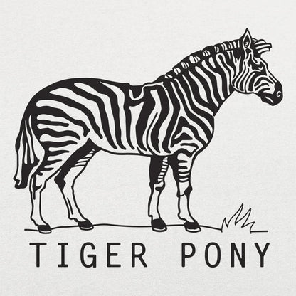 Tiger Pony Striped Zebra Pun Illustration