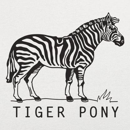 Tiger Pony Striped Zebra Pun Illustration