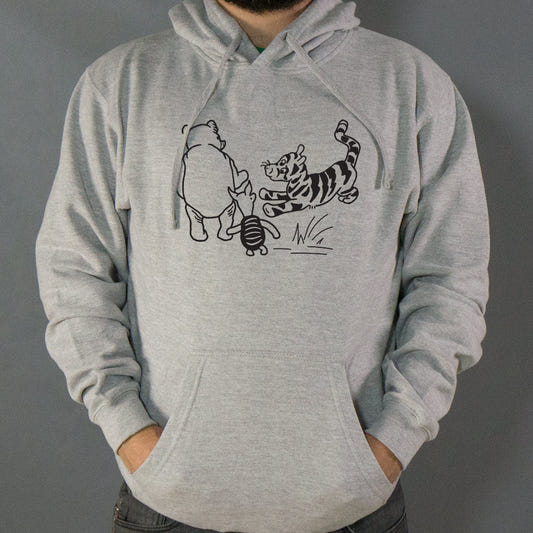 Tigger Bounce - Winnie the Pooh Tiger Bouncing graphic Hoodie in Gray Heather