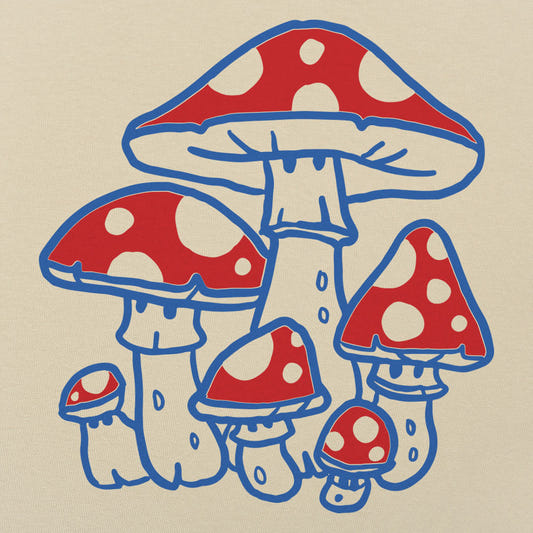 Toadstools Red Spotted Mushrooms Graphic tee design