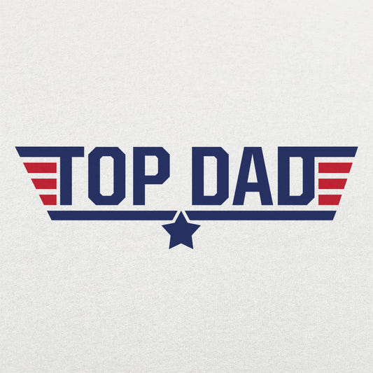 Top Dad Fighter Pilot Logo Parody graphic tee design