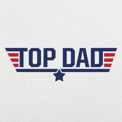 Top Dad Fighter Pilot Logo Parody