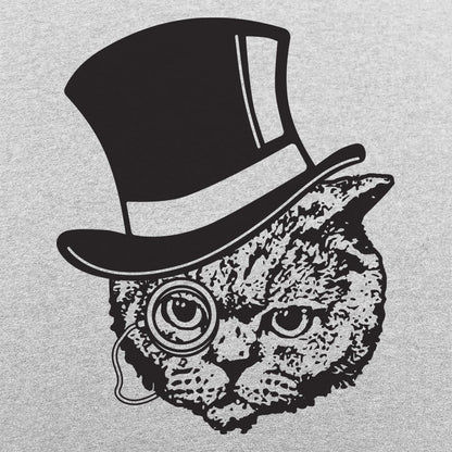 Top Hat Cat with Monocle Fancy Feline Gentleman