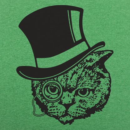 Top Hat Cat with Monocle Fancy Feline Gentleman