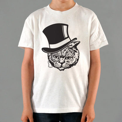 Top Hat Cat with Monocle Fancy Feline Gentleman