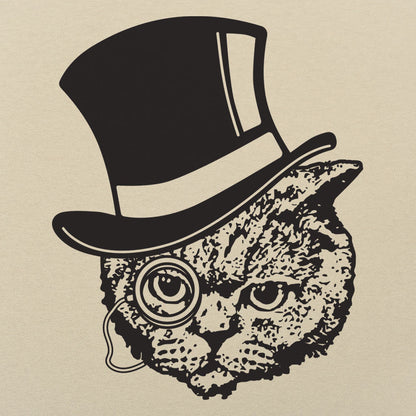 Top Hat Cat with Monocle Fancy Feline Gentleman