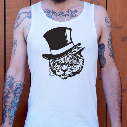 Top Hat Cat with Monocle Fancy Feline Gentleman
