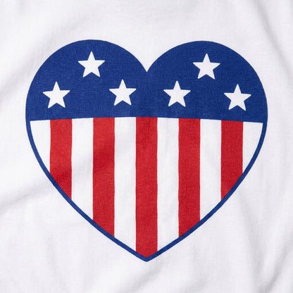 US Flag Heart detail