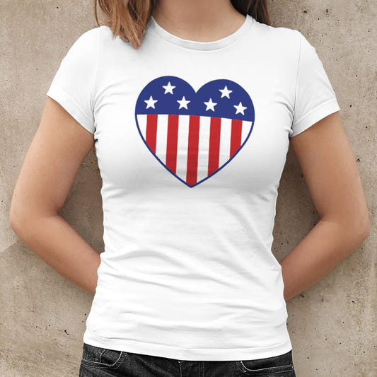 US Flag Heart - 6DollarShirts