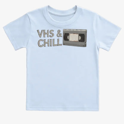 VHS & Chill Vintage Vibe-Kids T-Shirt-Blue