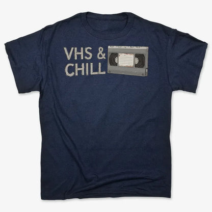 VHS & Chill Vintage Vibe-Men's T-Shirt-Navy Blue