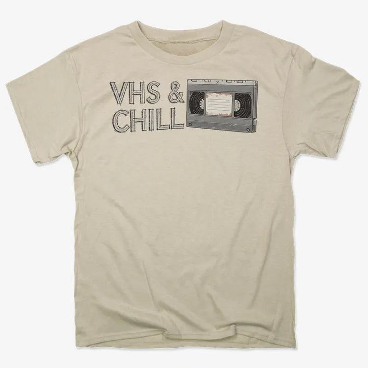 VHS & Chill Vintage Vibe-Men's T-Shirt-Sand