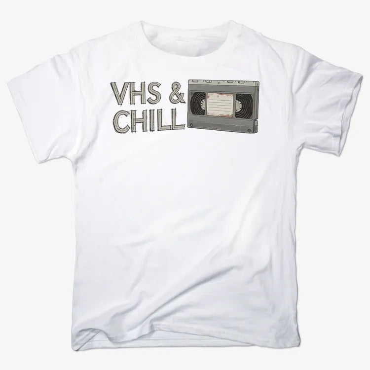 VHS & Chill Vintage Vibe-Men's T-Shirt-White