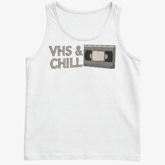VHS & Chill Vintage Vibe-Men's Tank Top-White