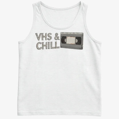 VHS & Chill Vintage Vibe-Men's Tank Top-White
