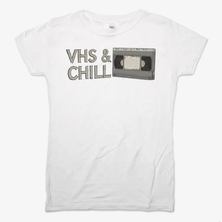 VHS & Chill Vintage Vibe-Women's T-Shirt-Snow