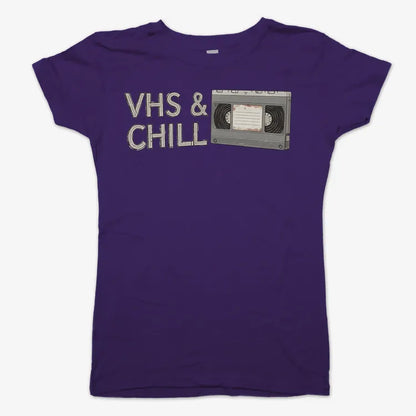 VHS & Chill Vintage Vibe-Women's T-Shirt-Violet