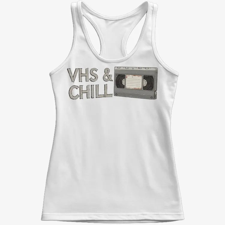 VHS & Chill Vintage Vibe-Women's Tank Top-Snow