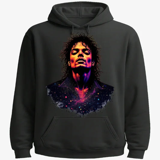 Vibrant Cosmic Vibes Tee graphic Hoodie in Black
